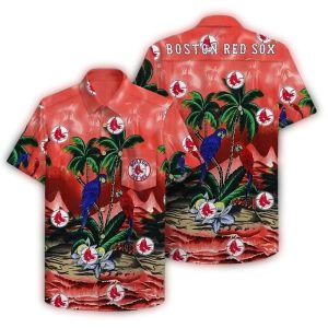 Boston Red Sox Tropical Parrot Hawaiian Shirt for Fans and Beach Lovers