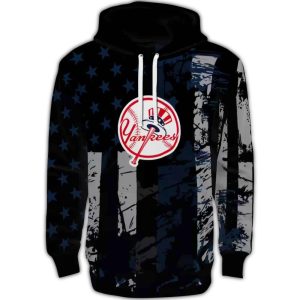 Custom New York Yankees Distressed Flag All-Over Print Hoodie