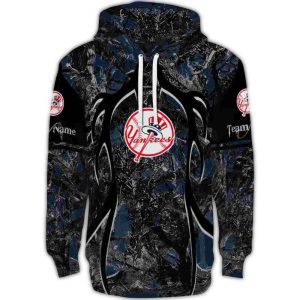 Custom New York Yankees Hunting Theme All-Over Print Hoodie