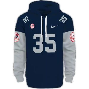 Custom New York Yankees Minimal All-Over Print Hoodie For Fans