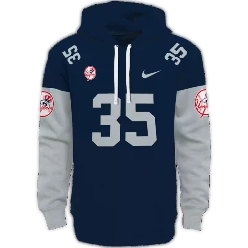 custom new york yankees minimal design navy hoodie best selling