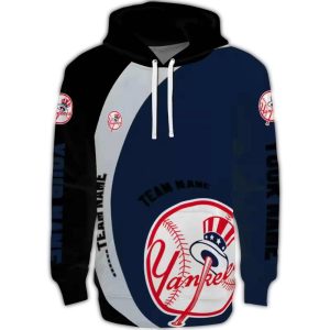 Custom Minimalist New York Yankees All-Over Print Hoodie