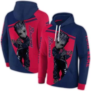 Groot Atlanta Braves All-Over Print Hoodie For Fans And Collectors