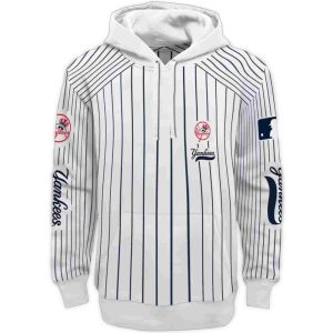 Custom New York Yankees Pinstripe All-Over Print Hoodie For Fans