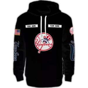 Personalized New York Yankees Punisher Skull All-Over Print Hoodie