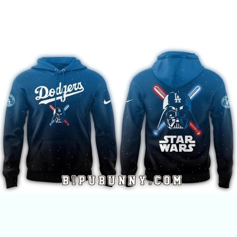 Dodgers Baseball 2025 Star Wars All-Over Print Hoodie for Fans