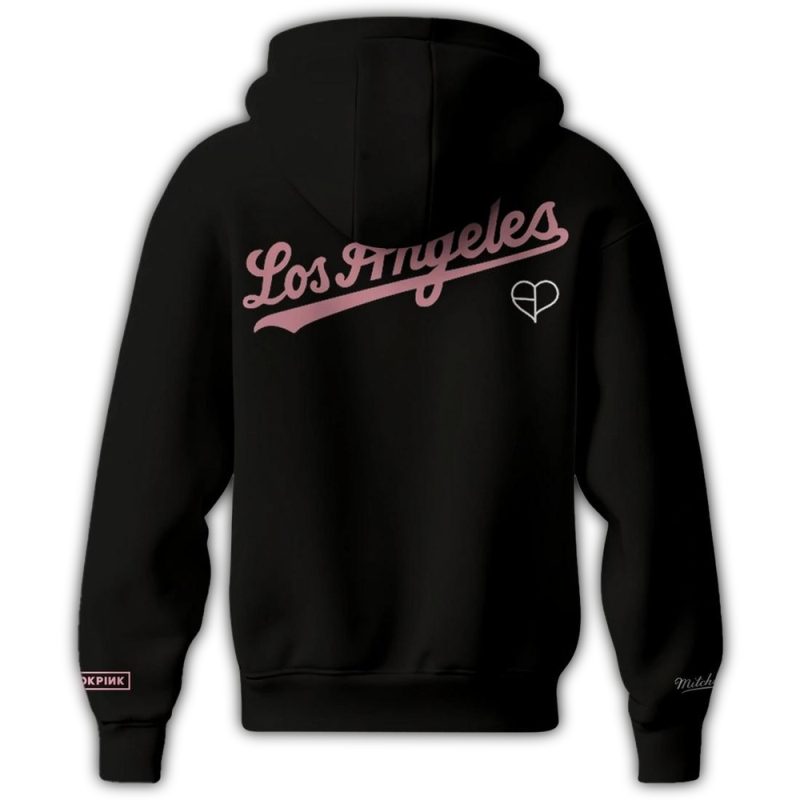 Dodgers x Blackpink 2025 World Tour All-Over Print Hoodie for Fans - Image 2