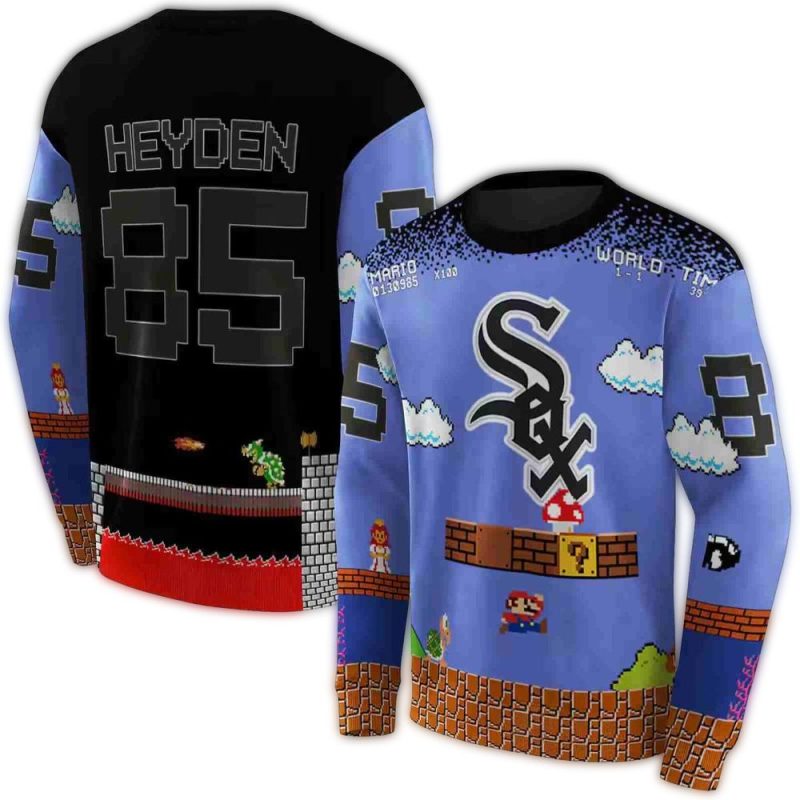 ersonalized Chicago White Sox Mario AOP Sweatshirt 1