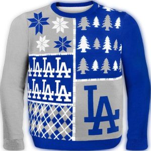 Los Angeles Dodgers Ugly Christmas Sweater with Festive Pattern