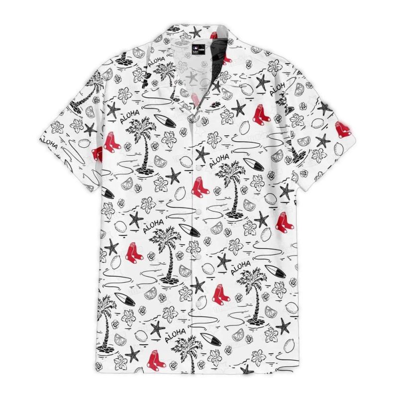 Boston Red Sox Aloha Paradise Hawaiian Shirt for Fans and Beach Lovers - Image 2