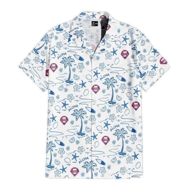 Philadelphia Phillies Aloha Paradise Beach Hawaiian Shirt for Fans - Image 2