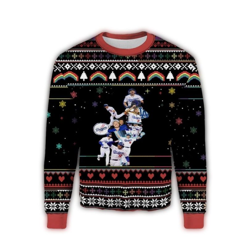 Dodgers Christmas Ugly Sweater - Festive Design for Fans