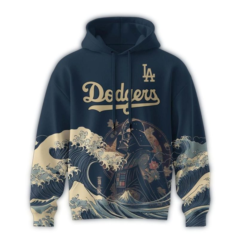 Lord Vader Los Angeles Dodgers All Over Print Hoodie for Star Wars Fans - Image 2