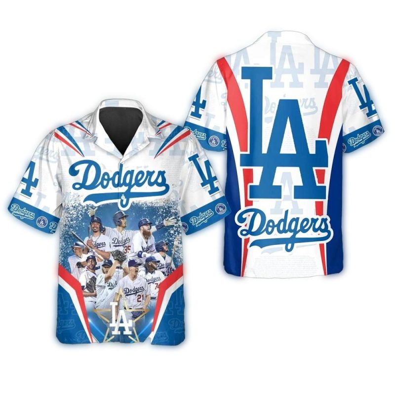 Los Angeles Dodgers Champions Collage Hawaiian Shirt for Fans