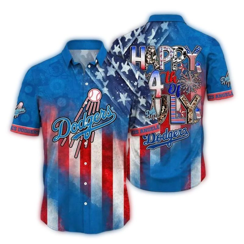 Los Angeles Dodgers 4th of July Hawaiian Shirt for Summer Celebrations