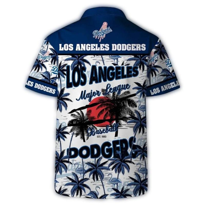 Los Angeles Dodgers Hawaiian Shirt – MLB Palm Print Summer Tee