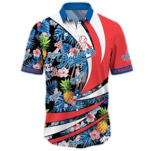 Los Angeles Dodgers Pineapple Flower Hawaiian Shirt for Men & Women