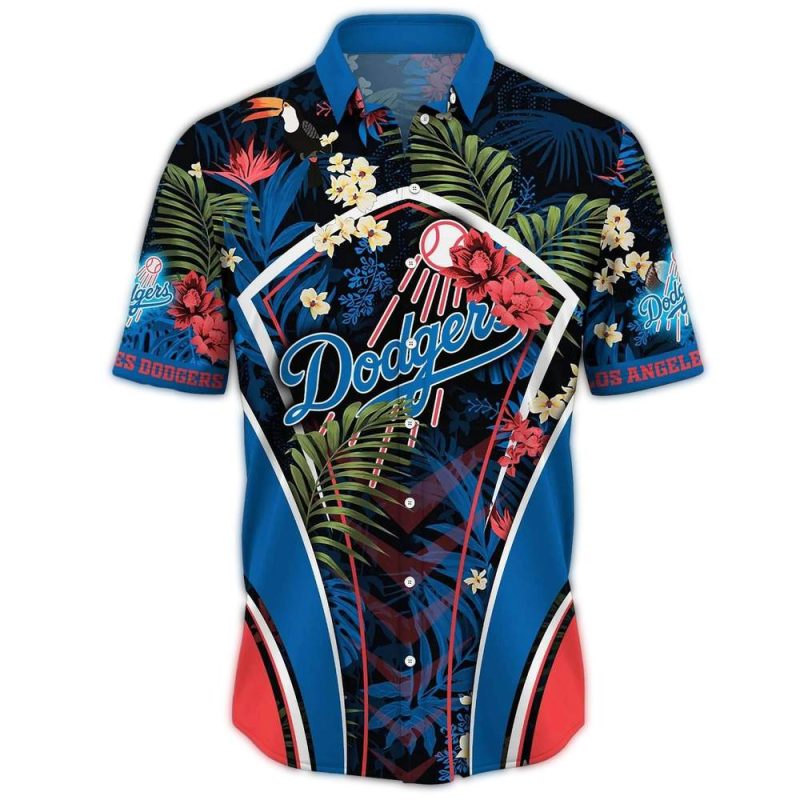 Los Angeles Dodgers Tropical Floral Hawaiian Shirt for Fans