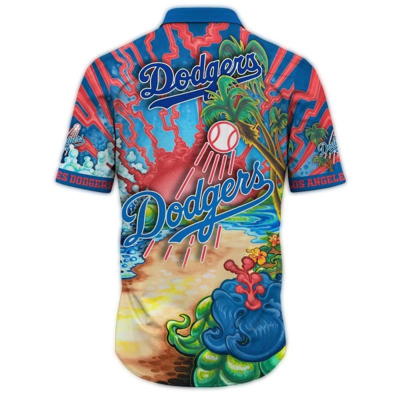 Los Angeles Dodgers Floral Print Hawaiian Shirt for Fans