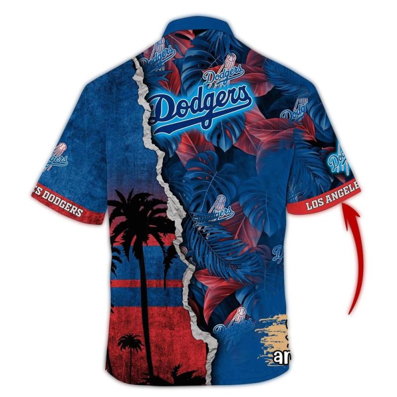 Custom Los Angeles Dodgers Coconut Leaf Hawaiian Shirt for Fans
