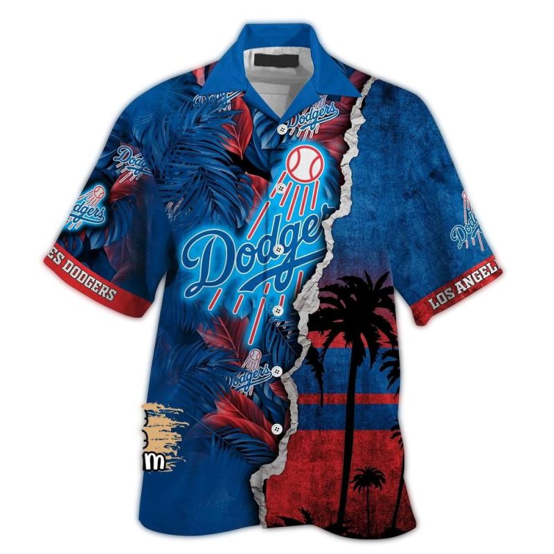 Custom Los Angeles Dodgers Coconut Leaf Hawaiian Shirt for Fans - Image 2
