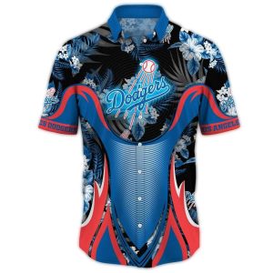 Los Angeles Dodgers Floral Hawaiian Shirt - Stylish MLB Team Apparel