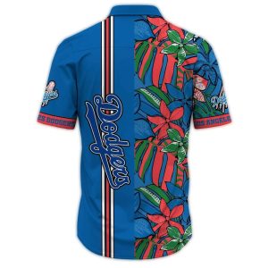 Los Angeles Dodgers Floral Art Hawaiian Shirt for Fans