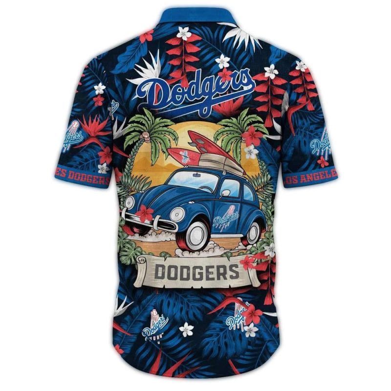 Los Angeles Dodgers Tropical Floral Hawaiian Shirt for Fans