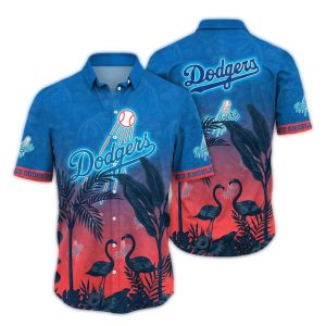 Los Angeles Dodgers Flamingo Floral Hawaiian Shirt for Fans