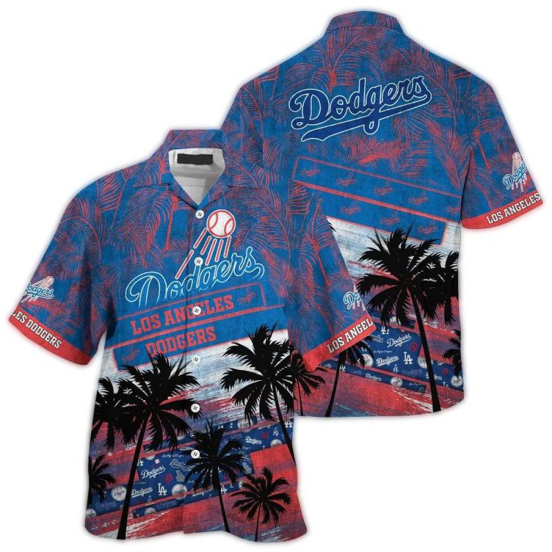 Los Angeles Dodgers Tropical Palm Tree Hawaiian Shirt for Fans - Image 2