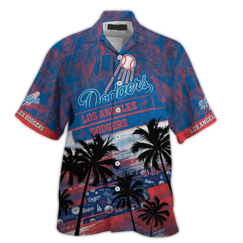 Los Angeles Dodgers Tropical Palm Tree Hawaiian Shirt for Fans - Image 3