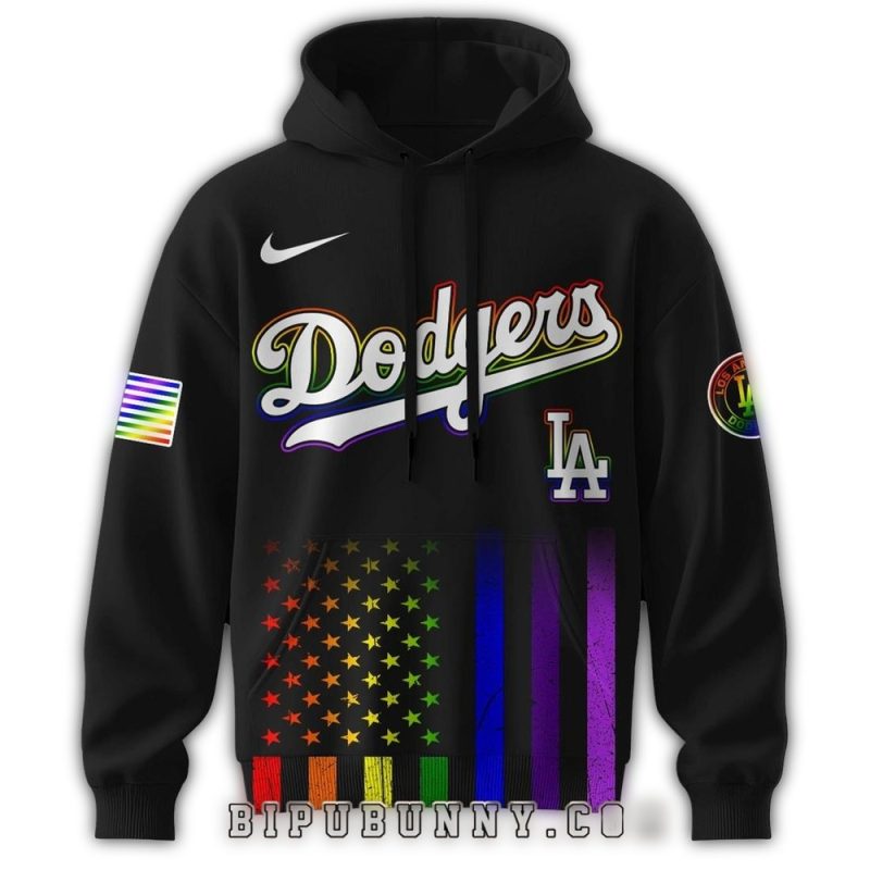 Los Angeles Dodgers LGBTQ Pride Month All-Over Print Hoodie
