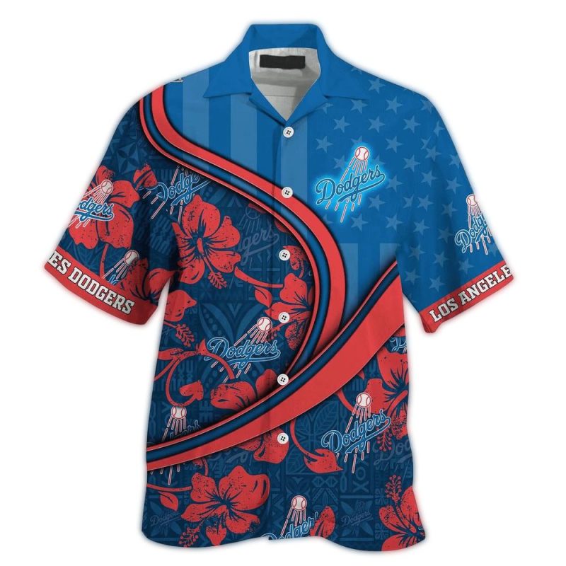 Los Angeles Dodgers Tropical Floral Hawaiian Shirt for Fans