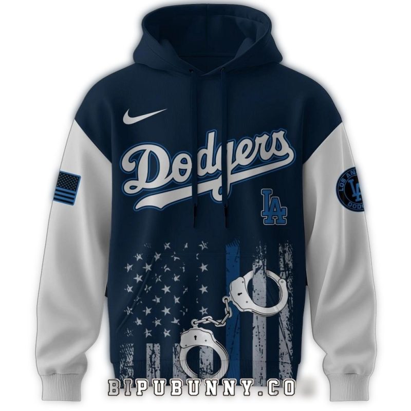 Los Angeles Dodgers Law Enforcement Appreciation Day All-Over Print Hoodie - Image 2