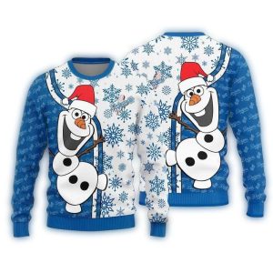 Los Angeles Dodgers Olaf Christmas Sweatshirt - Festive Ugly Sweater