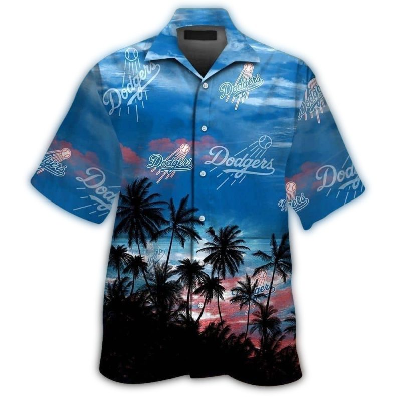 Los Angeles Dodgers Tropical Hawaiian Shirt - Coconut Beach Dawn Design