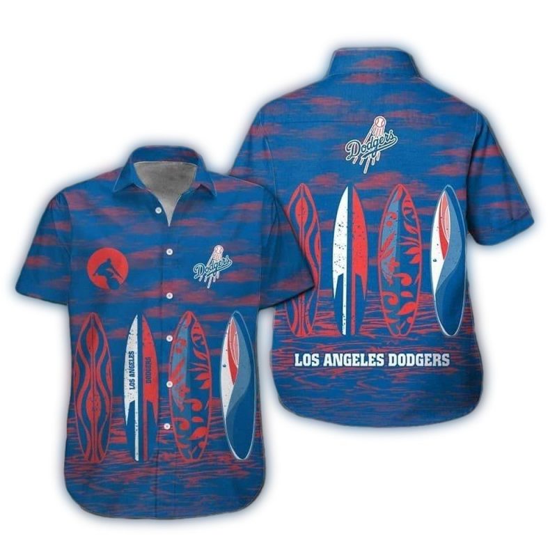 Los Angeles Dodgers Hawaiian Shirt for Beach and Surf Lovers