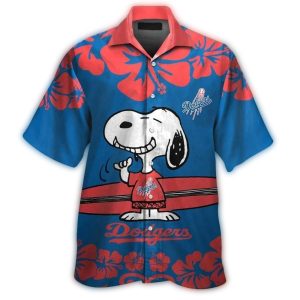 Los Angeles Dodgers Snoopy Surf Tropical Hawaiian Shirt for Fans