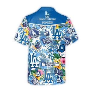 Los Angeles Dodgers Tropical Logo Hawaiian Shirt for Men & Women
