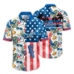 Los Angeles Dodgers Tropical Stars & Stripes Hawaiian Shirt for Fans