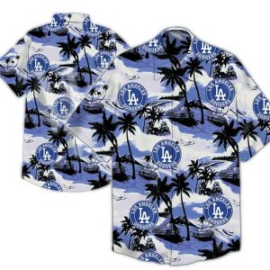 Los Angeles Dodgers Tropical Hawaiian Shirt with Beach Pattern Design