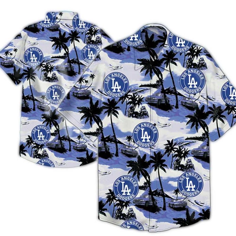 Los Angeles Dodgers Tropical Hawaiian Shirt with Beach Pattern Design