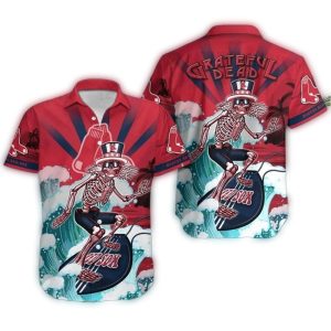 Boston Red Sox Grateful Dead Surf Hawaiian Shirt for Casual Style