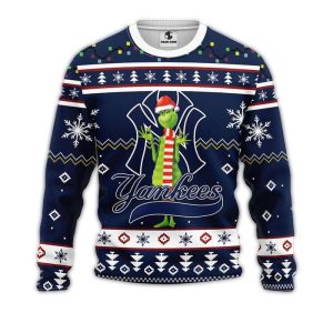 New York Yankees Grinch Christmas Ugly Sweater For Holiday Cheer