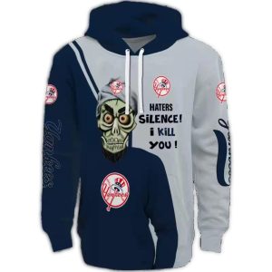 New York Yankees Achmed Skull All-Over Print Hoodie For Fans