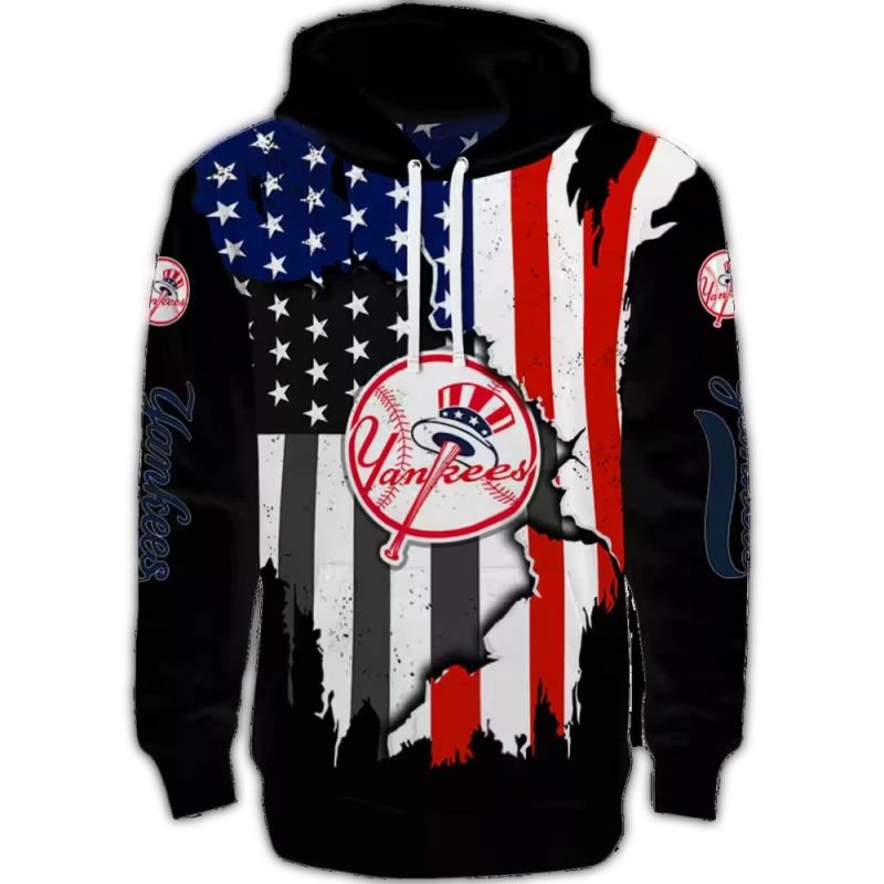 new york yankees american pride black hoodie best selling