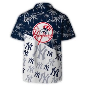 New York Yankees Coastal Logo Hawaiian Shirt For Men – Summer Style