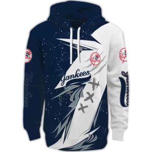 New York Yankees Dynamic Slash All-Over Print Hoodie For Fans