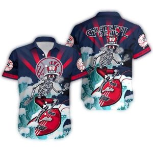 Yankees Grateful Dead Hawaiian Shirt - Vibrant Tropical Style