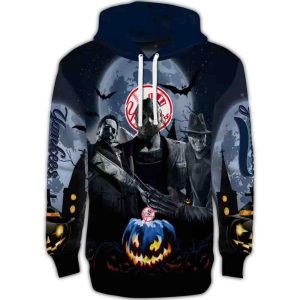 New York Yankees Friends Horror Halloween Vibes All-Over Print Hoodie